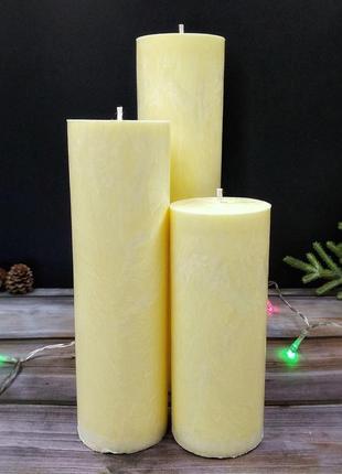 Свечи с пальмового воска. натуральные свечи. набор свечей. свечи интерьерные. цена за цилиндр 15 см.7 фото