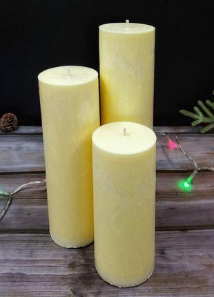 Свечи с пальмового воска. натуральные свечи. набор свечей. свечи интерьерные. цена за цилиндр 15 см.4 фото
