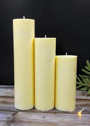 Свечи с пальмового воска. натуральные свечи. набор свечей. свечи интерьерные. цена за цилиндр 15 см.2 фото