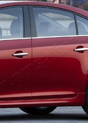 Chevrolet cruze sedan (2009-) молдинги стекол нижние 6шт