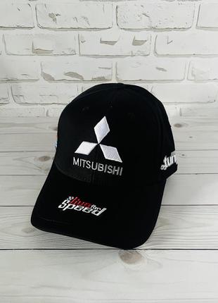 Бейсболка черная mitsubishi