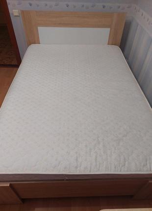 Ліжко 160×200 jusk світлий дуб білий + матрац3 фото