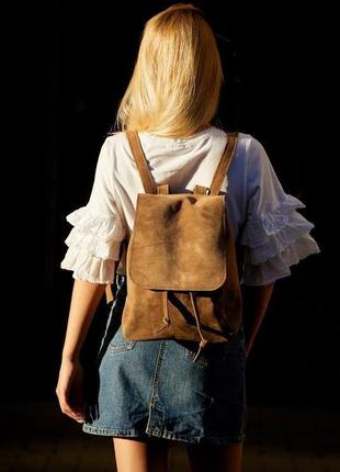 Замшевый рюкзак , женский рюкзак из замши3 фото