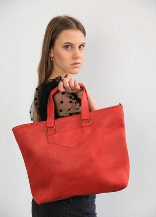 Базова жіноча сумка з натуральної шкіри.2 фото
