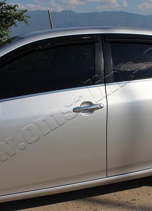 Тойота corolla sedan (2007-2012) молдинги стекол нижние 4шт