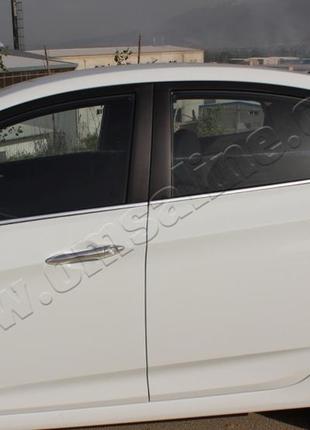 Hyundai accent/solaris sedan (2011-) молдинги стекол нижние 6шт