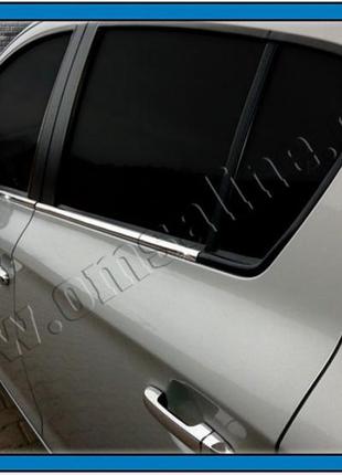 Hyundai i20 3d (2008-) молдинги стекол нижние 6шт