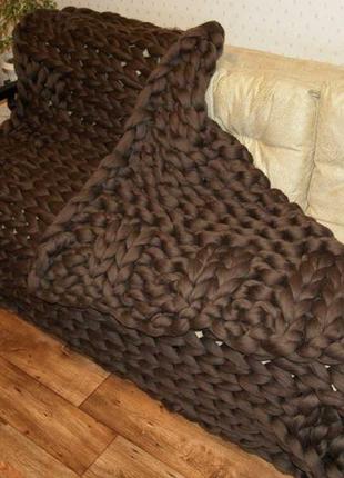 Плед из толстой мериносовой шерсти "макси"