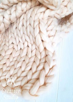 Плед детский из толстой мериносовой шерсти