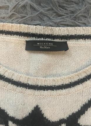 Max mara weekend стильный свитер в узор из альпаки от премиум бренда4 фото