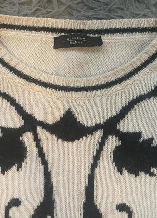 Max mara weekend стильный свитер в узор из альпаки от премиум бренда2 фото