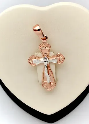 Позолоченные крест комбинированная позолота (медицинское золото)