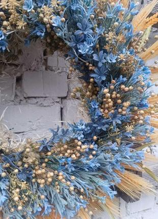 Весняний вінок на двері, декоративний вінок