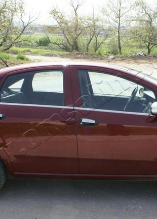 Молдинги стекол fiat linea (2007-) нижние 8шт
