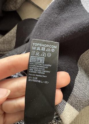 Оверсайз рубашка в клетку topshop10 фото