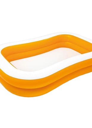 Детский надувной бассейн intex 57181 "мандарин" 229 х 147 х 46см, 600л, оранжевый, от 3 лет, прямоугольный7 фото