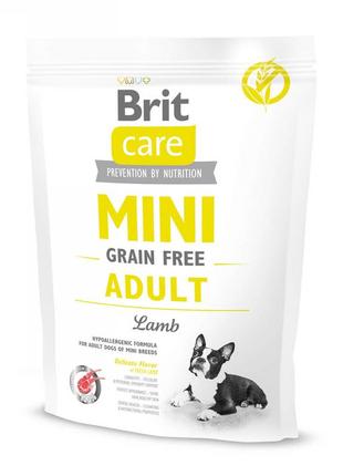 Brit care gf mini adult lamb для собак мелких пород - 400 г