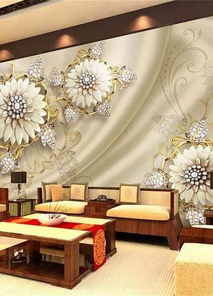 Фото шпалери "брошка на тканини" - будь-який розмір! читаємо опис!