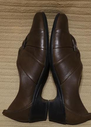 Мягусенькие темно-коричневые закрытые кожаные туфли maev mathilda германия 39 р.7 фото