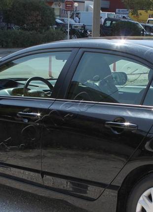 Honda civic sedan (2002-2006) молдинги стекол нижние 6шт