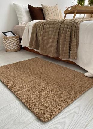 Килим із джута, приліжковий килимок, килимова доріжка, еко декор, ковер из джута