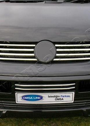Volkswagen t5 (2003-2010) накладки в передний бампер 2шт
