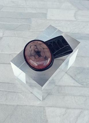 Кулон с агатом, кожаный защитный амулет на проволоке с памятью или на шнуре