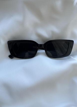Стильные трендовые очки черного цвета5 фото