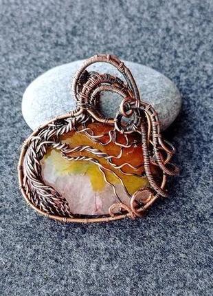 Подвеска "дерево жизни" на агате .оригинальный подарок