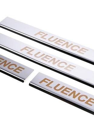 Renault fluence 2009- накладки на порогжки 4шт