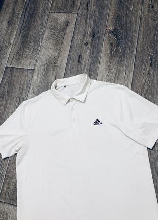Белая футболка поло спортивное adidas оригинал2 фото