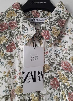 Фаворит блоггеров - длинное вискозное платье сукня zara цветочный принт розы новое6 фото