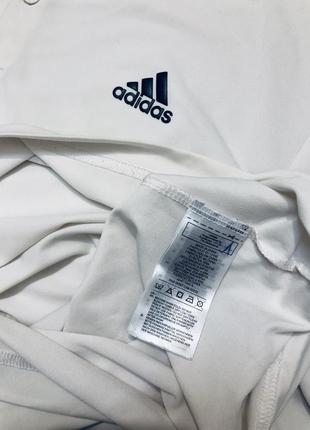 Белая футболка поло спортивное adidas оригинал5 фото
