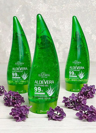 Заспокійливий і зволожуючий гель з алое wokali aloe vera 99% soot