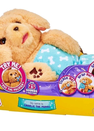 Інтерактивне щеня чарлі обнімашка little live pets cozy dozys1 фото