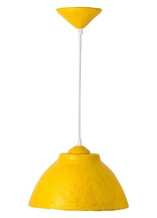 Подвесной светильник из усиленного папье-маше желтый p006-192 фото