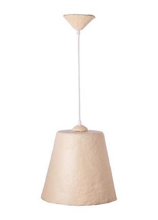 Підвісний світильник з посиленого пап'є-маше бежевий p004-192 фото