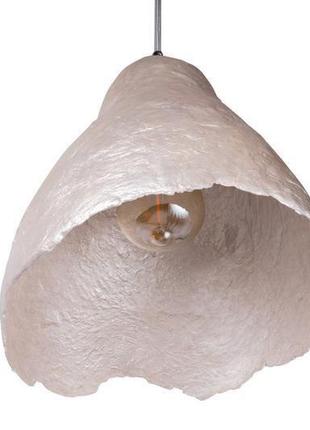 Підвісний світильник з посиленого пап'є-маше перламутровий p007-19