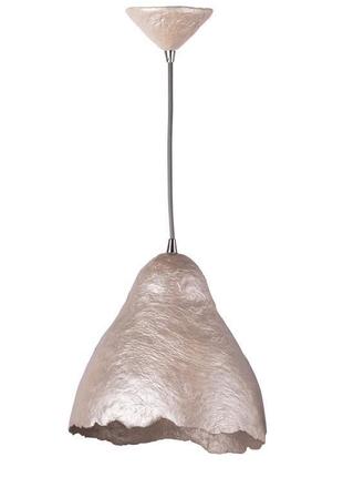 Підвісний світильник з посиленого пап'є-маше перламутровий p007-19