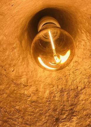 Підвісний світильник з посиленого пап'є-маше перламутровий p007-196 фото