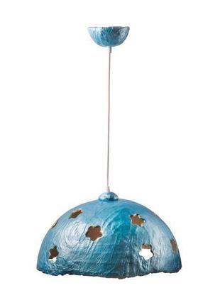Подвесной светильник из усиленного папье-маше небесно-голубой p013-191 фото