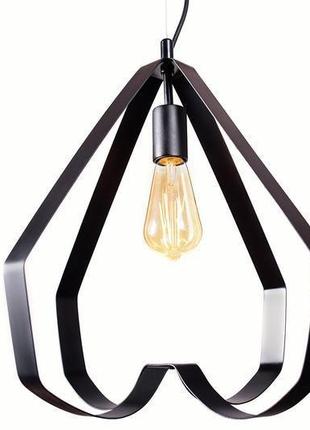 Светильник подвесной металлический черный м009-191 фото