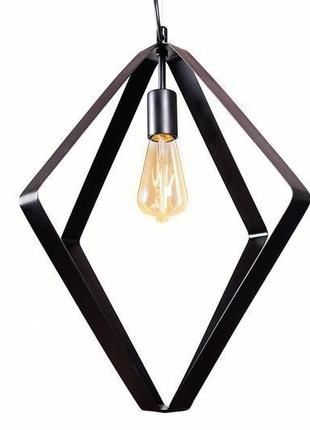 Светильник подвесной металлический черный м010-191 фото