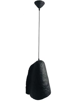 Подвесной светильник из папье-маше черный мат p029-213 фото
