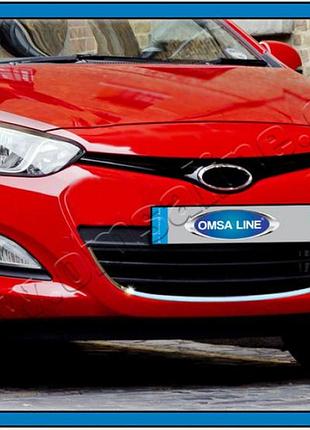 Hyundai i20 fl 5d (2012-) решетка радиатора 1шт - u type