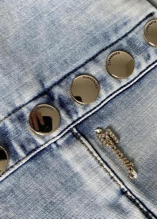 Жіноча блакитна джинсова спідниця5 фото