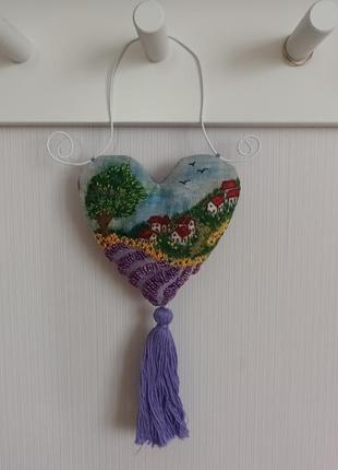 Cаше - підвіска - серце з лавандою2 фото