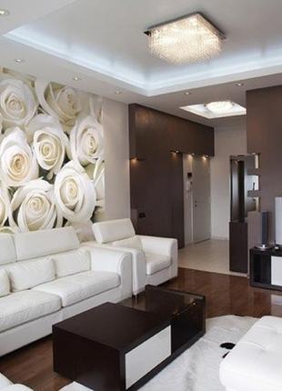 Фотошпалери "білі троянди" - будь-який розмір! читаємо опис!