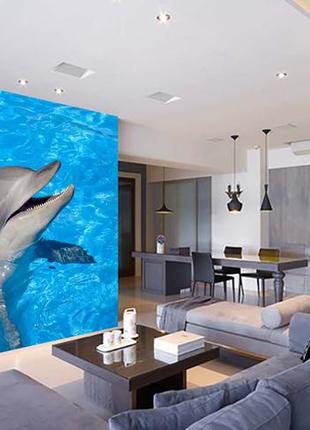 Фото шпалери "дельфін у прозорій воді" - будь-який розмір! читаємо опис!