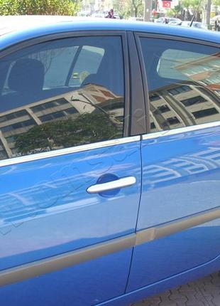 Renault megane 5d (2004-2010) молдинги стекол нижние 4шт